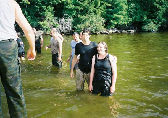 [Eric Felhberg and me in the lake at the 2005 Training Camp]