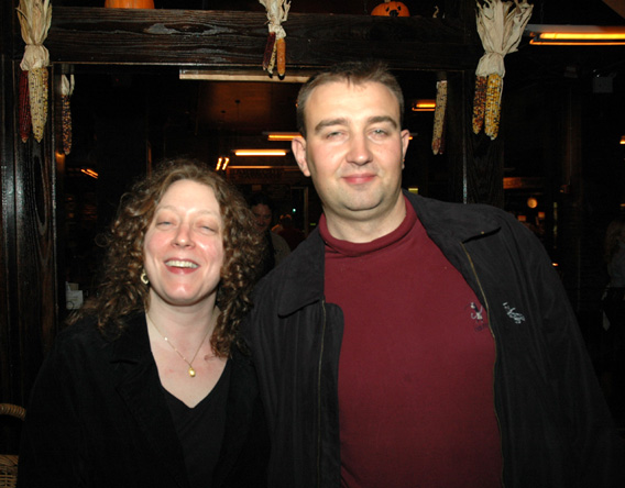 [Rachel and Denis at Hill Country Barbeque restaurant]