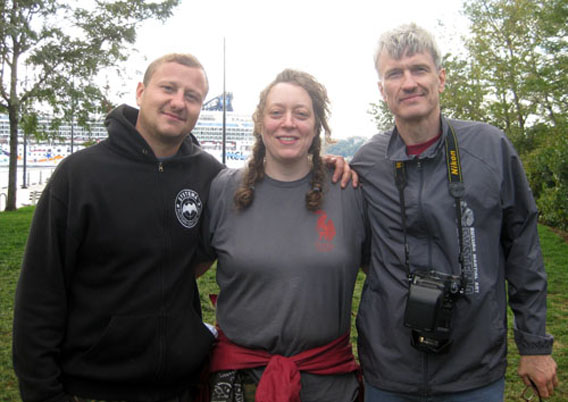 [Standing with Daniil Ryabko and Edgars Cakuls on the banks of the Hudson River, after the 2013 outdoor seminar in NYC.]